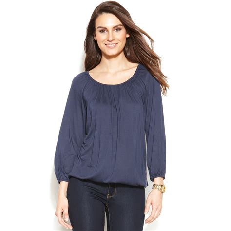 michael kors womens top light quartz 3 4 sleeve|Michael Kors designer tops.